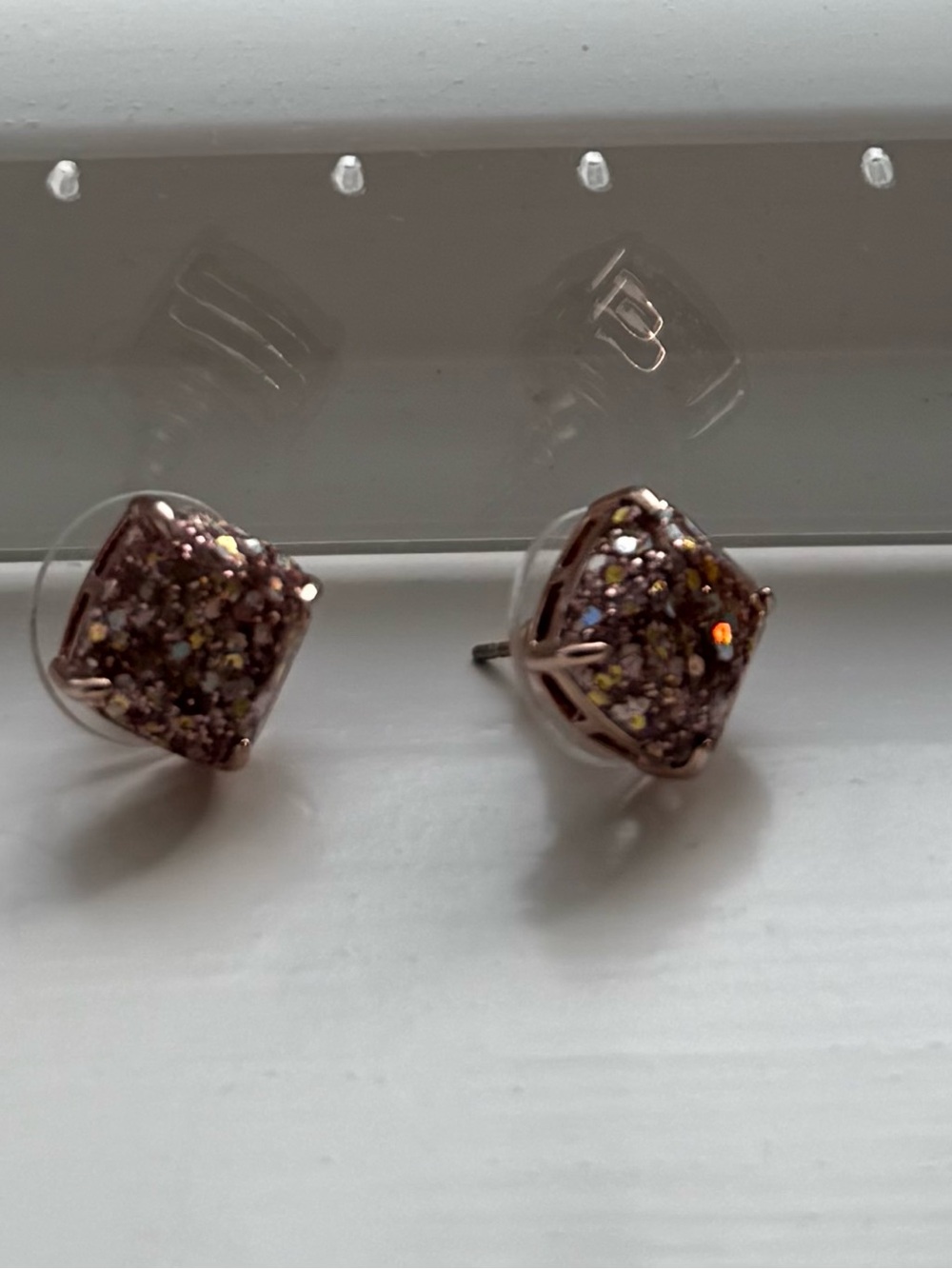 Rose gold earrings